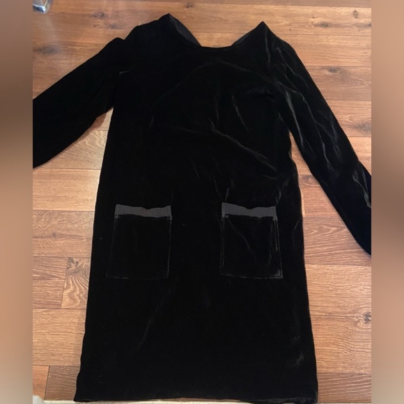Jean Paul Gaultier Elegant Black Velvet Silk Dress - Picture 1 of 8